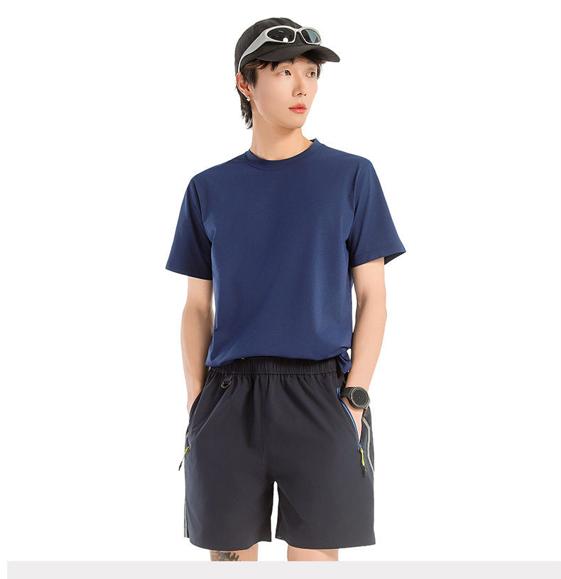 Custom 50%polyester 50%Sorona Men's Running T-Shirt MT257 print logo 23