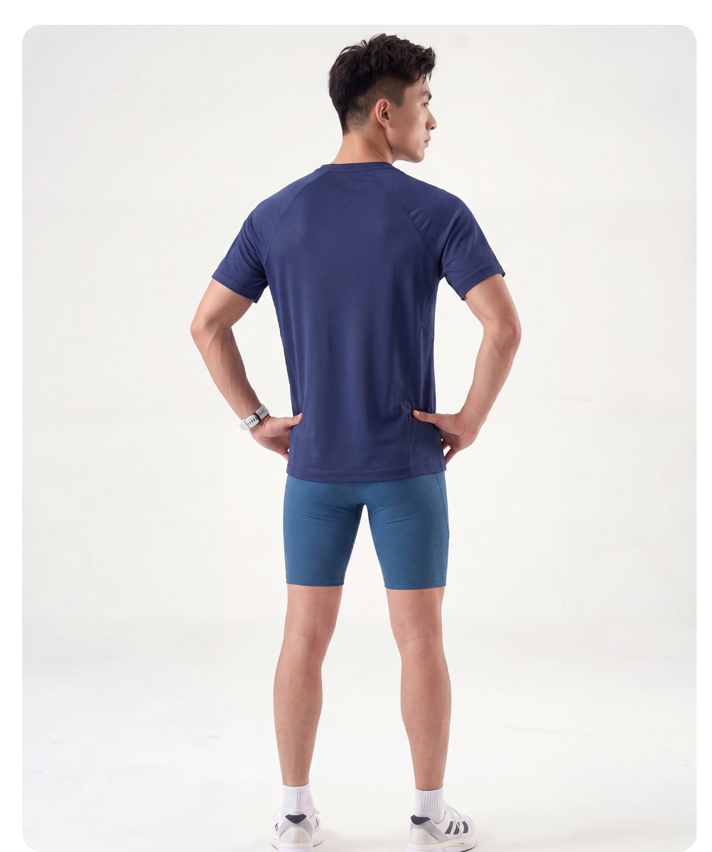 Custom 92%polyester 8%spandex Men's running shirts MT260 print logo 29