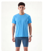 Custom 92%polyester 8%spandex Men's running shirts MT260 print logo 28