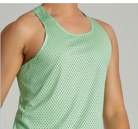 Custom 80GSM 100%polyester Lightweight Men's Running Singlet MV2402 print logo 21