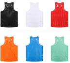 Custom 80GSM 100%polyester Lightweight Men's Running Singlet MV2402 print logo 9