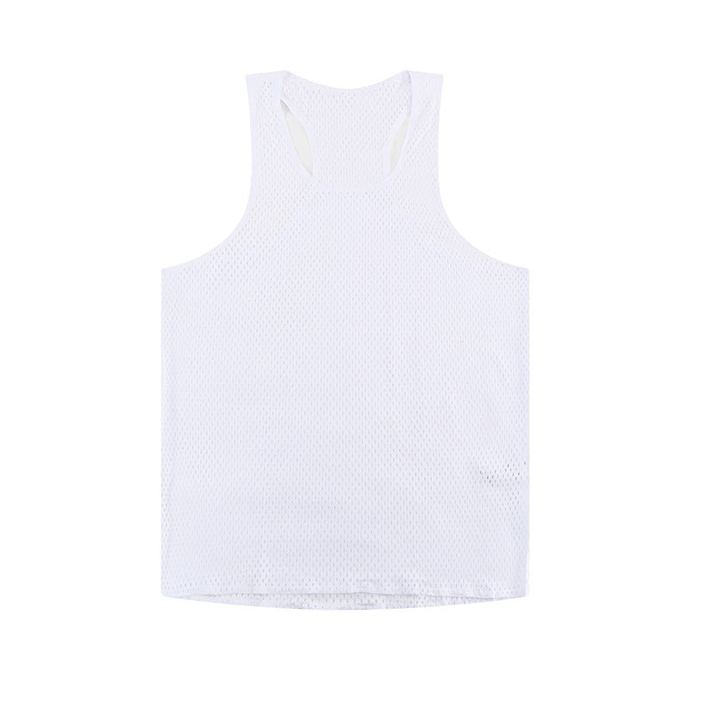 Custom 80GSM 100%polyester Lightweight Men's Running Singlet MV2402 print logo 10