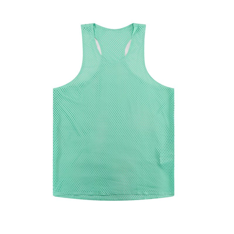 Custom 80GSM 100%polyester Lightweight Men's Running Singlet MV2402 print logo 6