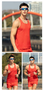 Custom 80GSM 100%polyester Lightweight Men's Running Singlet MV2402 print logo 12
