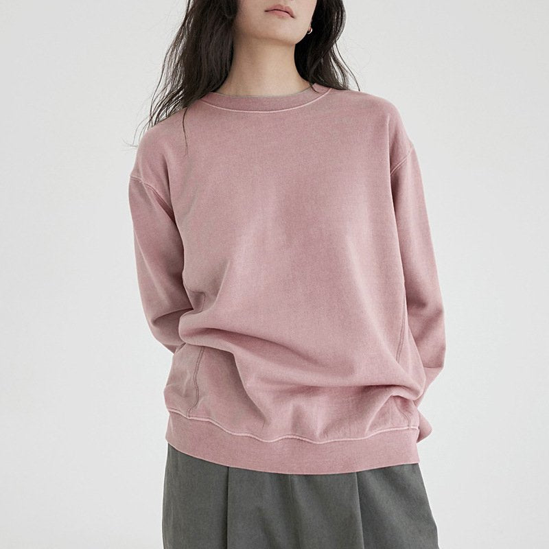 Womens Casual Oversized 100% cotton Sweatshirt MZYCSA2109Y print logo 1