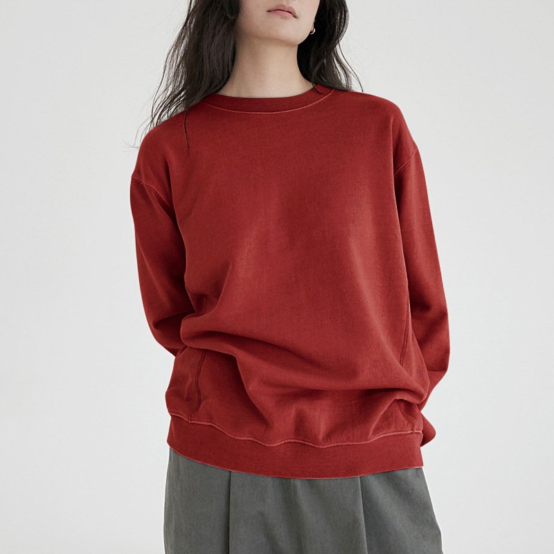 Womens Casual Oversized 100% cotton Sweatshirt MZYCSA2109Y print logo 18