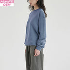 Womens Casual Oversized 100% cotton Sweatshirt MZYCSA2109Y print logo 8