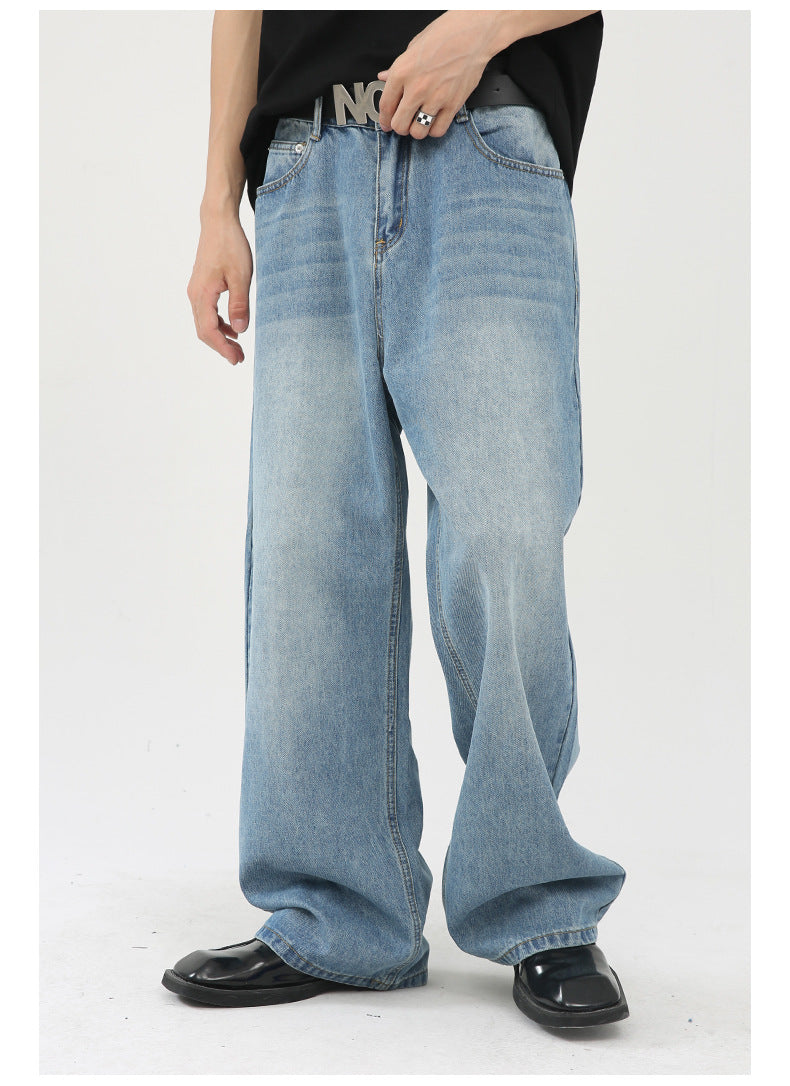 Mens Distressed 84.4%cotton 6%polyester 9.6%regenerated cellulose fiber jeans NB-172