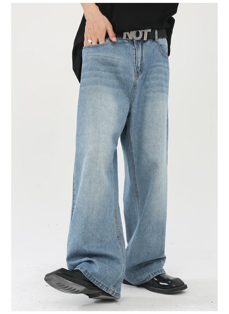 Mens Distressed 84.4%cotton 6%polyester 9.6%regenerated cellulose fiber jeans NB-172