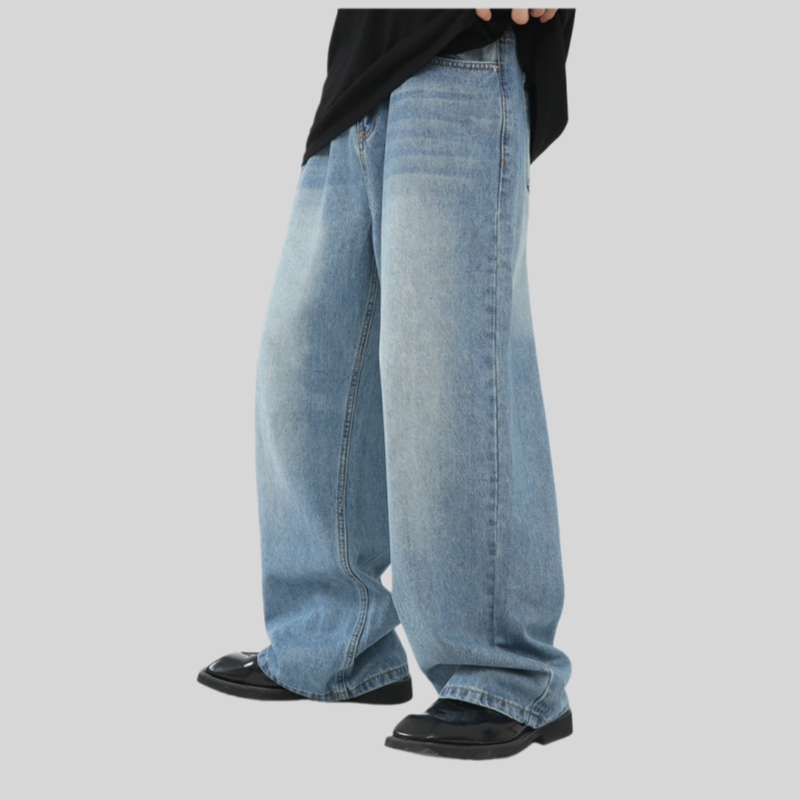 Mens Distressed 84.4%cotton 6%polyester 9.6%regenerated cellulose fiber jeans NB-172