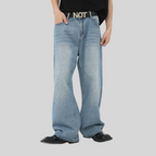 Mens Distressed 84.4%cotton 6%polyester 9.6%regenerated cellulose fiber jeans NB-172