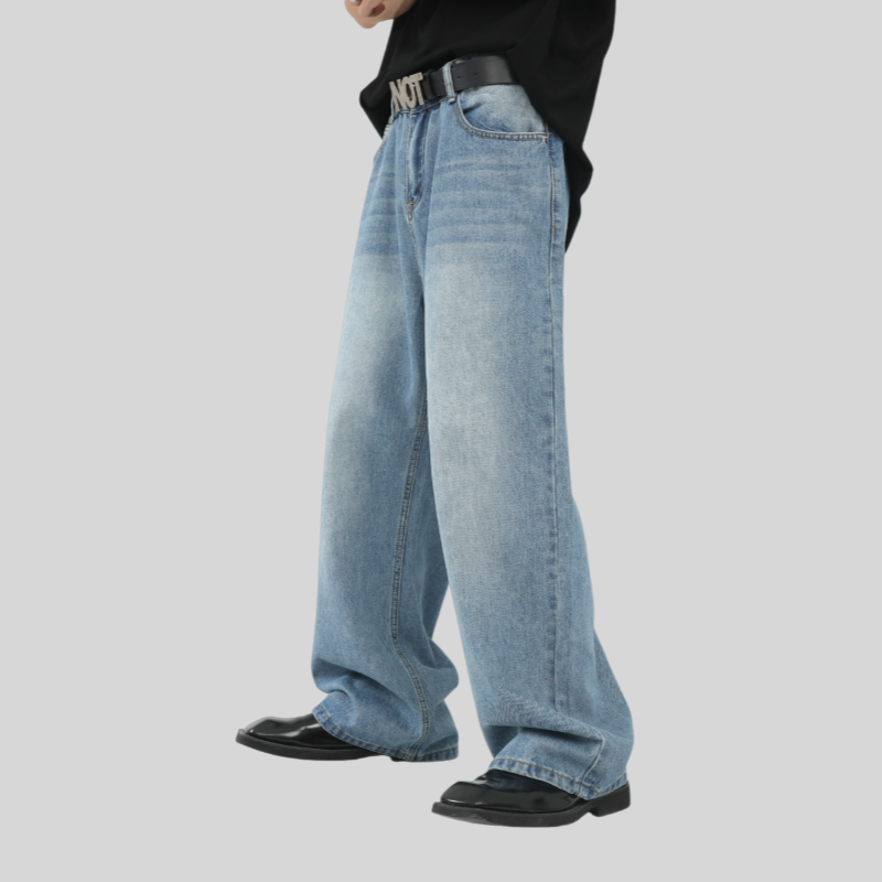 Mens Distressed 84.4%cotton 6%polyester 9.6%regenerated cellulose fiber jeans NB-172