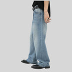 Mens Distressed 84.4%cotton 6%polyester 9.6%regenerated cellulose fiber jeans NB-172 - Honfitwear