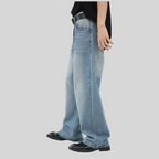Mens Distressed 84.4%cotton 6%polyester 9.6%regenerated cellulose fiber jeans NB-172