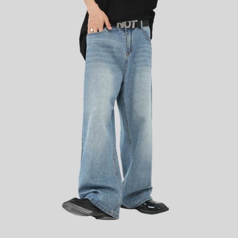Mens Distressed 84.4%cotton 6%polyester 9.6%regenerated cellulose fiber jeans NB-172