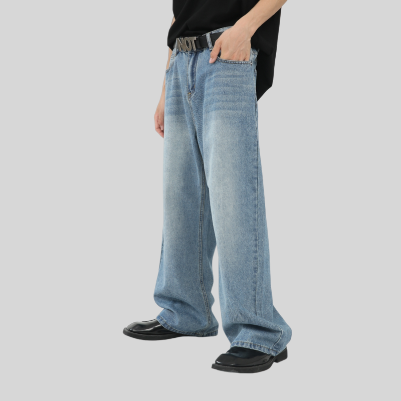Mens Distressed 84.4%cotton 6%polyester 9.6%regenerated cellulose fiber jeans NB-172