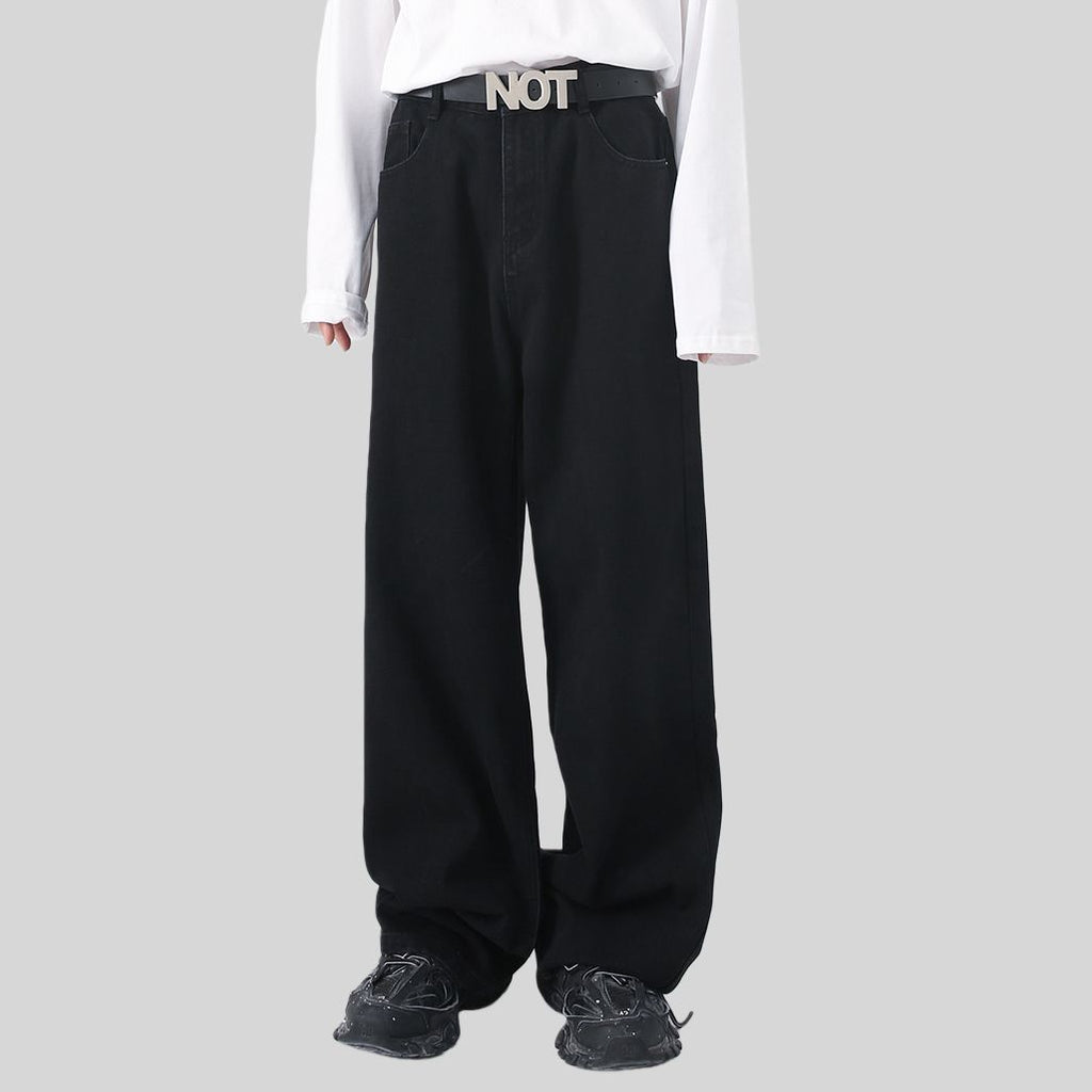 Mens Oversized 79.3%cotton 9.1%polyester 11.6%regenerated cellulose fiber jeans NB-B414 - Honfitwear