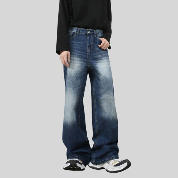 Mens Acid Washed 84.4%cotton 6%polyester 9.6%regenerated cellulose fiber jeans NB-H059X09 - Product View 1 | Honfit