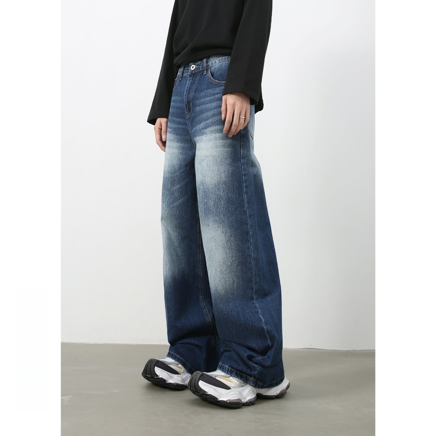 Mens Acid Washed 84.4%cotton 6%polyester 9.6%regenerated cellulose fiber jeans NB-H059X09