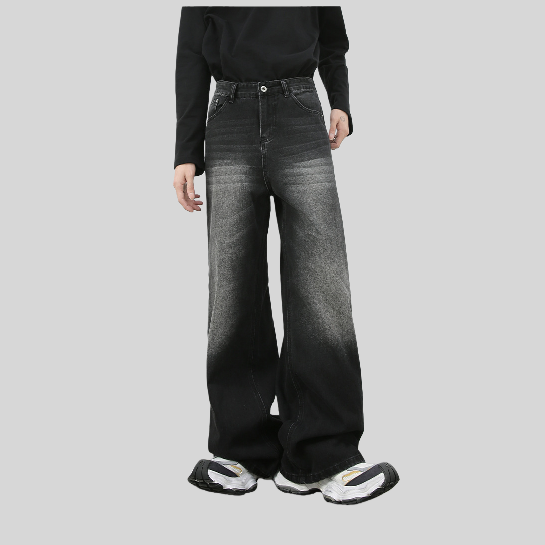 Mens Acid Washed 84.4%cotton 6%polyester 9.6%regenerated cellulose fiber jeans NB-H059X09