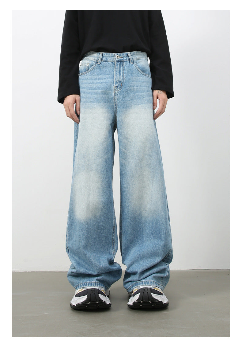 Mens Acid Washed 84.4%cotton 6%polyester 9.6%regenerated cellulose fiber jeans NB-H059X09