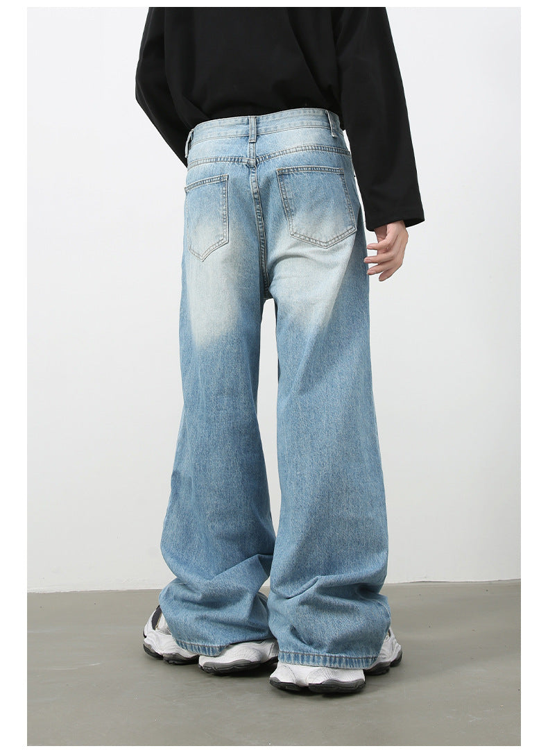 Mens Acid Washed 84.4%cotton 6%polyester 9.6%regenerated cellulose fiber jeans NB-H059X09