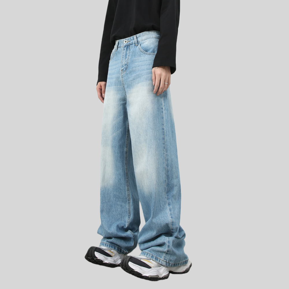Mens Acid Washed 84.4%cotton 6%polyester 9.6%regenerated cellulose fiber jeans NB-H059X09
