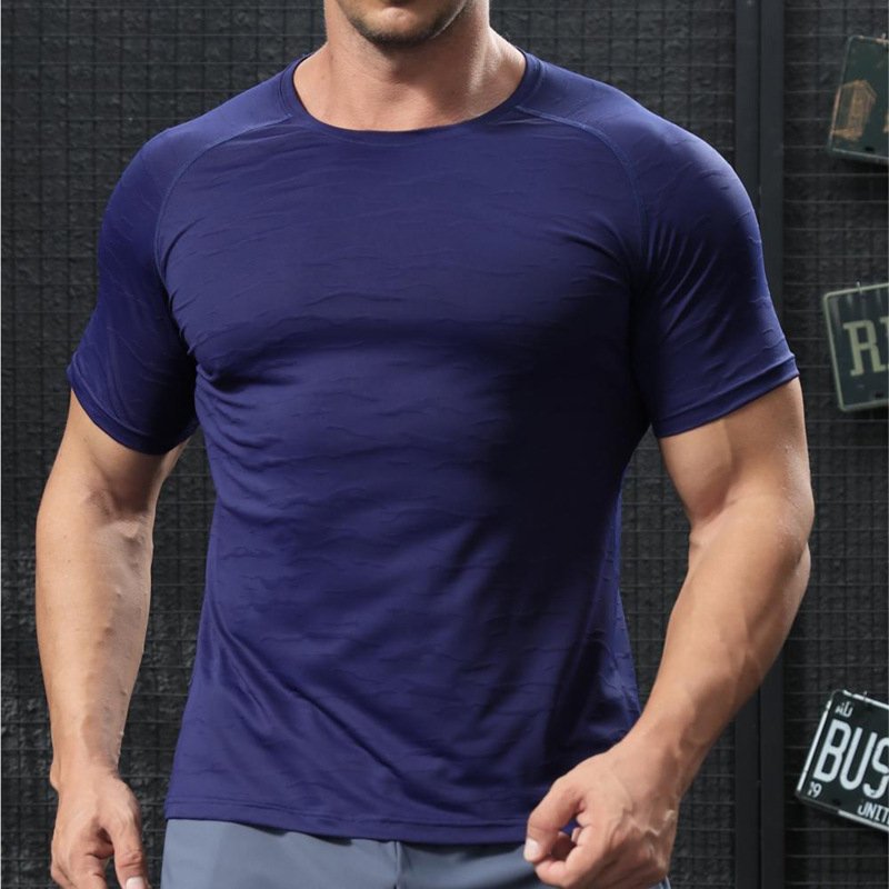 Mens Sports Training 92% polyester 8% spandex T Shirt NKS-324301 print logo 5