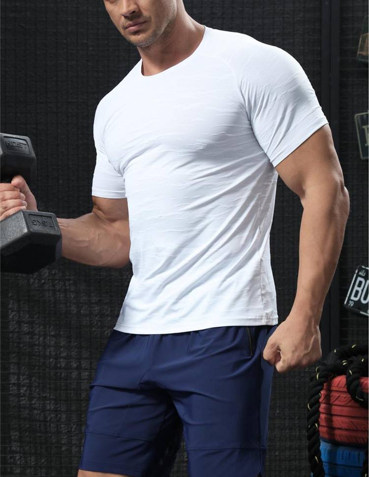 Mens Sports Training 92% polyester 8% spandex T Shirt NKS-324301 print logo 21