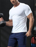 Mens Sports Training 92% polyester 8% spandex T Shirt NKS-324301 print logo 21