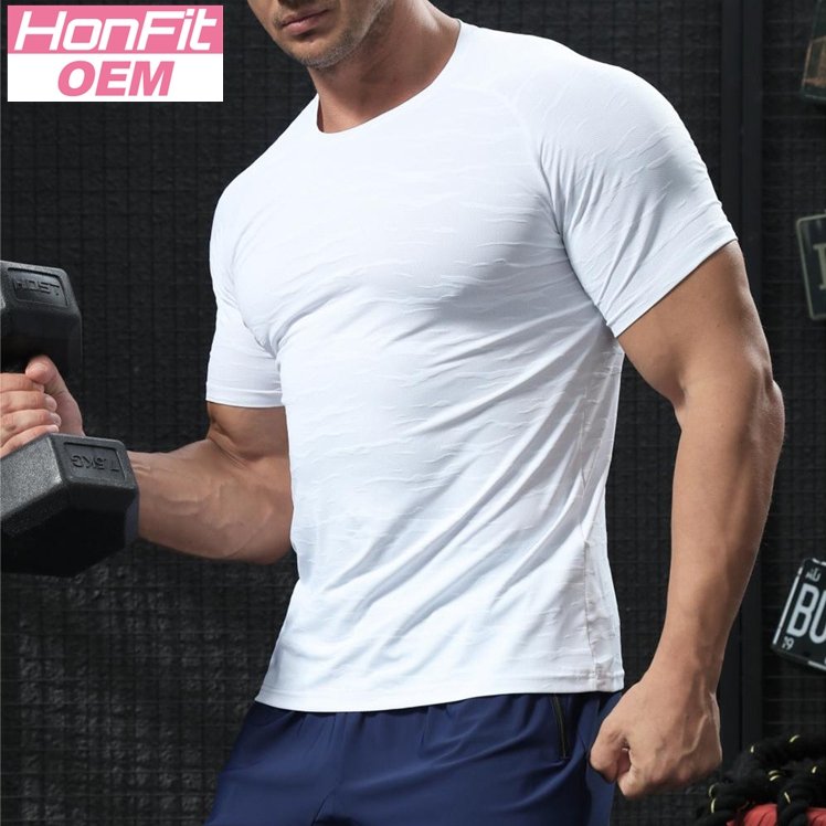 Mens Sports Training 92% polyester 8% spandex T Shirt NKS-324301 print logo 9