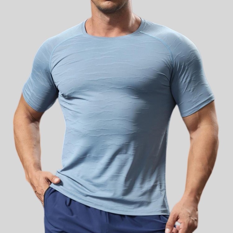 Mens Sports Training 92% polyester 8% spandex T Shirt NKS-324301 print logo 1