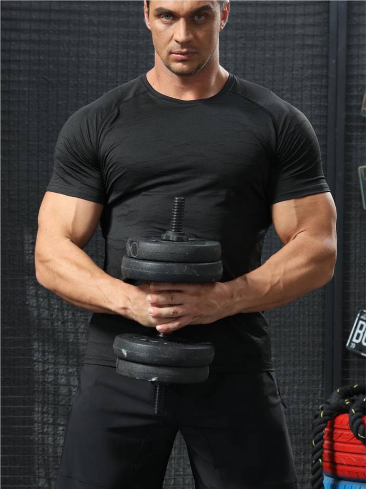 Mens Sports Training 92% polyester 8% spandex T Shirt NKS-324301 print logo 13