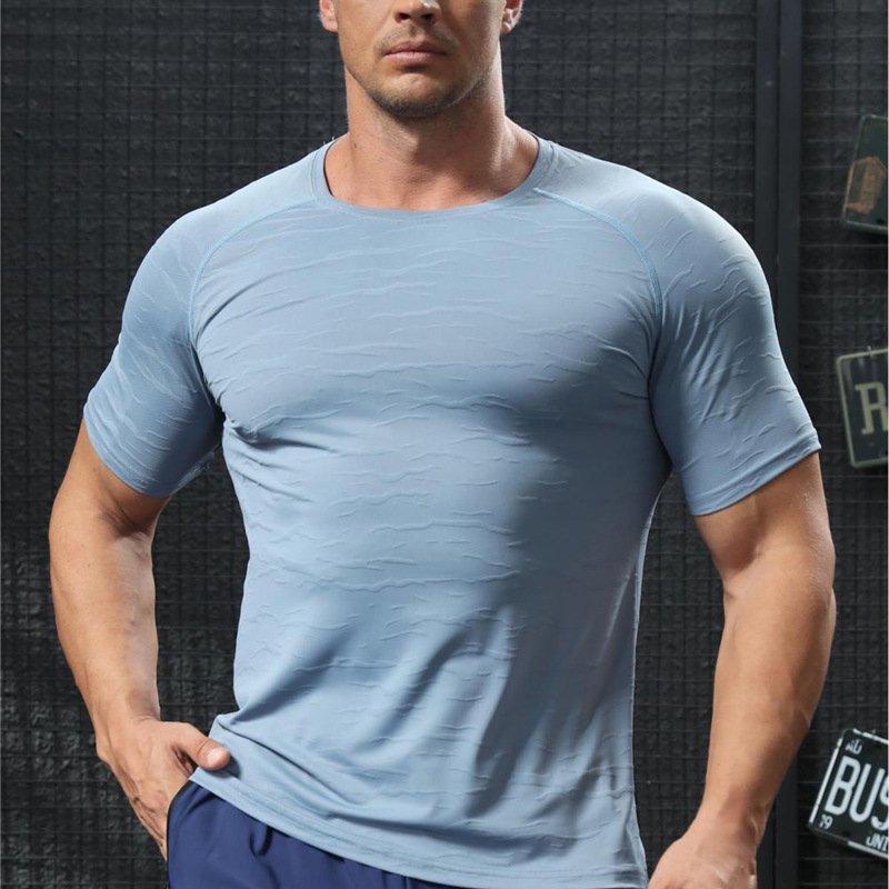 Mens Sports Training 92% polyester 8% spandex T Shirt NKS-324301 print logo 6