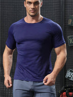Mens Sports Training 92% polyester 8% spandex T Shirt NKS-324301 print logo 14