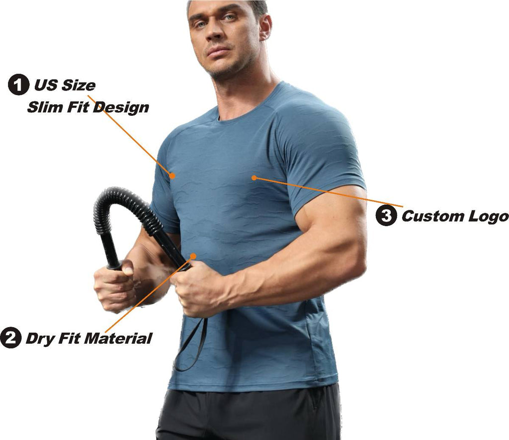 Mens Sports Training 92% polyester 8% spandex T Shirt NKS-324301 print logo 19