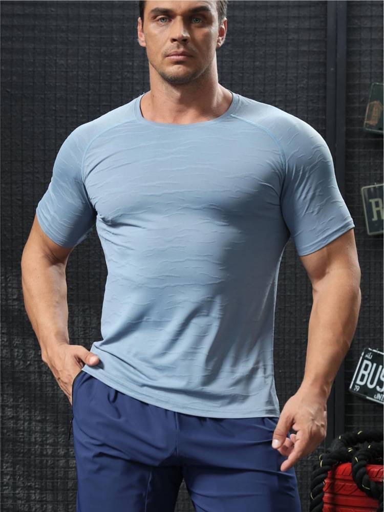 Mens Sports Training 92% polyester 8% spandex T Shirt NKS-324301 print logo 15