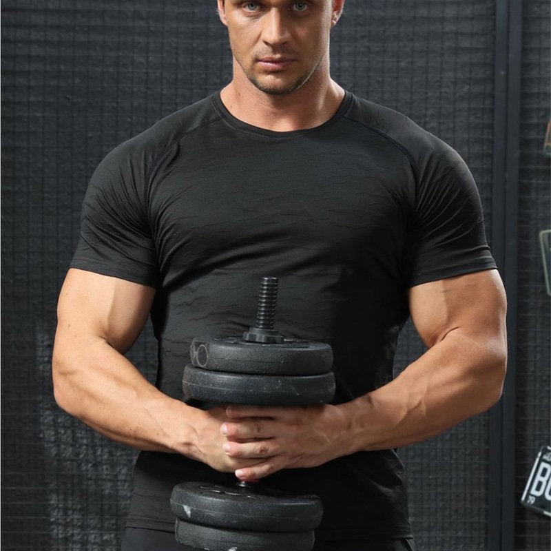 Mens Sports Training 92% polyester 8% spandex T Shirt NKS-324301 print logo 7