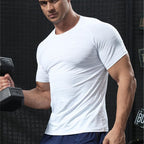 Mens Sports Training 92% polyester 8% spandex T Shirt NKS-324301 print logo 4