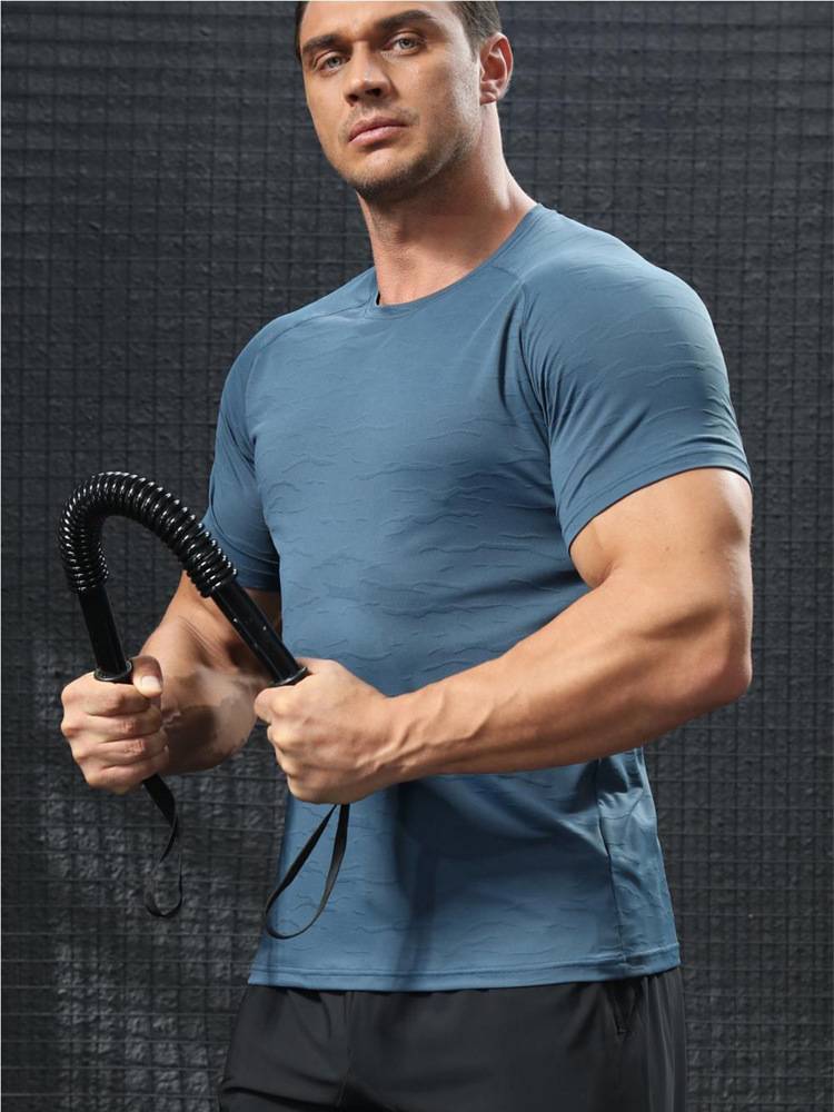 Mens Sports Training 92% polyester 8% spandex T Shirt NKS-324301 print logo 16