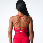 Womens Yoga Training 92%Nylon 8%Spandex Sports Bra O-4310 print logo 2