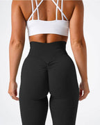 Womens Yoga Scrunch Butt Spandex / Nylon Leggings O-5423 print logo 46
