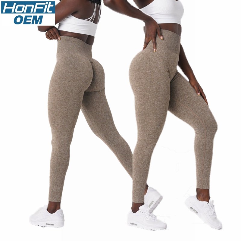 Womens Yoga Scrunch Butt Spandex / Nylon Leggings O-5423 print logo 27