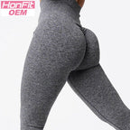 Womens Yoga Scrunch Butt Spandex / Nylon Leggings O-5423 print logo 31