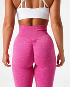 Womens Yoga Scrunch Butt Spandex / Nylon Leggings O-5423 print logo 20