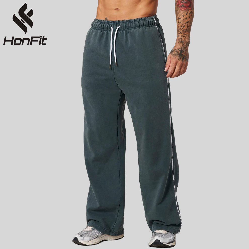 Mens Casual Sportswear 85%Cotton 15%Polyester Pants OEM-YG2008 print logo 3