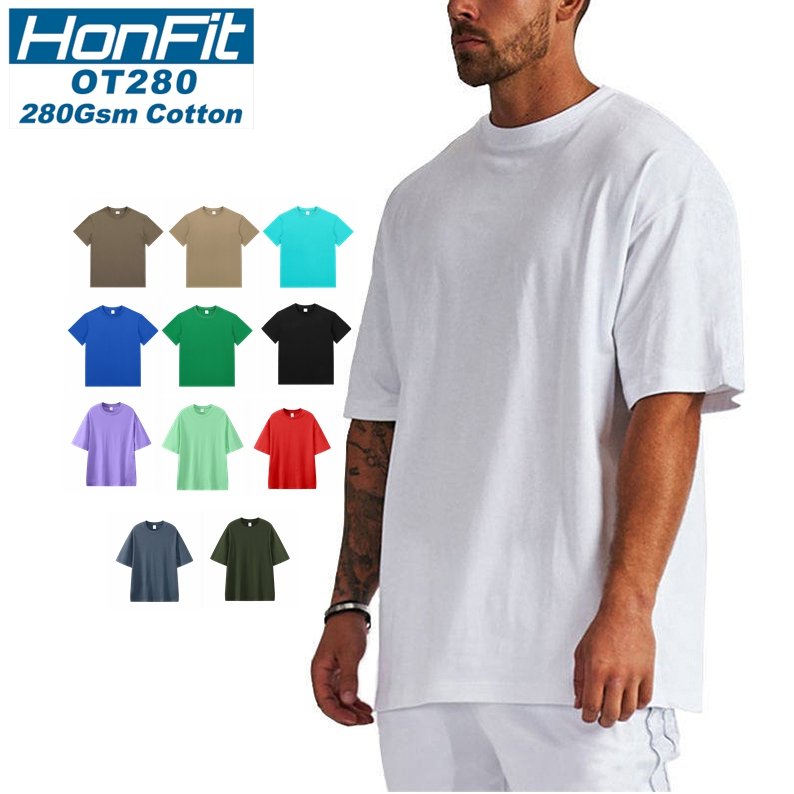 Mens Casual Streetwear 100% cotton Oversize Tshirt OT280 print logo 43
