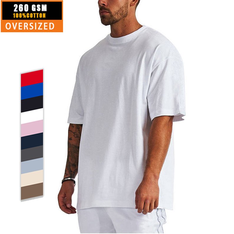 Mens Streetwear Heavyweight 100% cotton Oversize Tshirt OT330 print logo 17