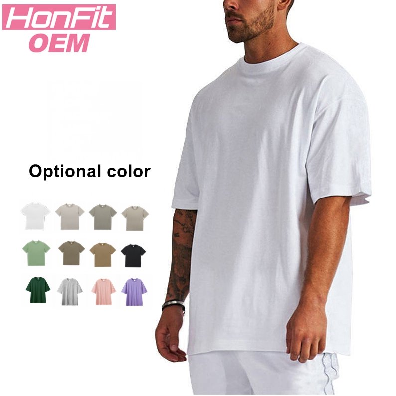 Mens Streetwear Heavyweight 100% cotton Oversize Tshirt OT330 print logo 38