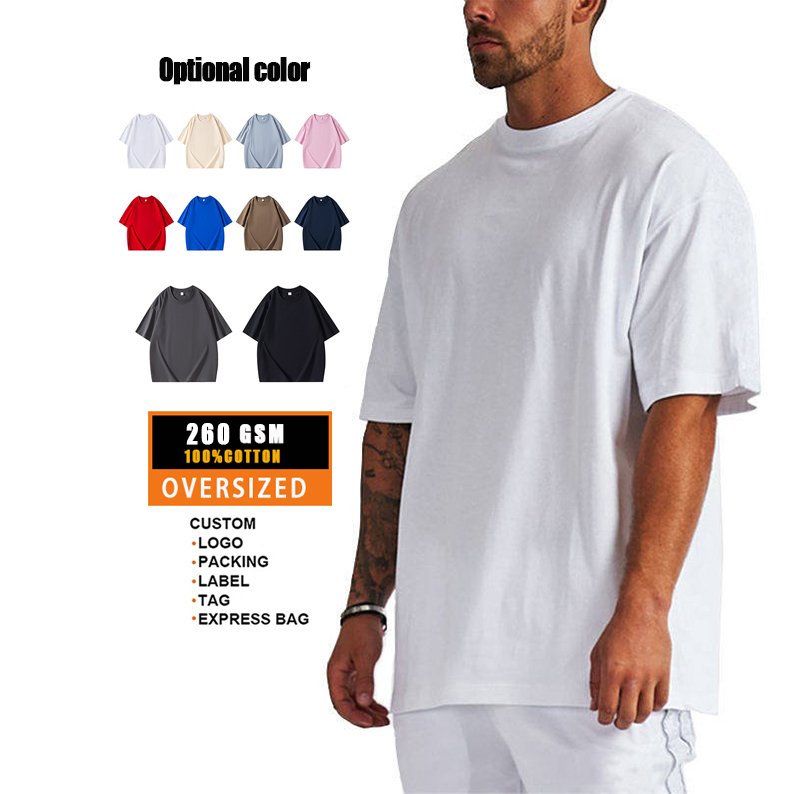 Mens Streetwear Heavyweight 100% cotton Oversize Tshirt OT330 print logo 43